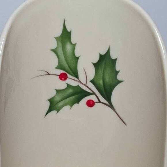Lenox Holiday Candle Holder Holly Berries Christmas - Picture 2 of 7